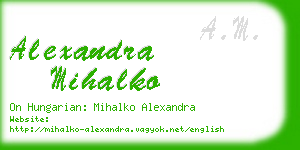 alexandra mihalko business card
